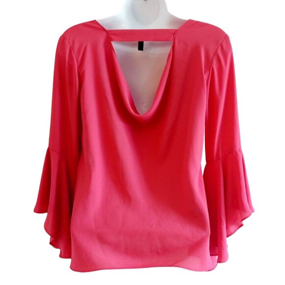 WHBM Bell Sleeve Keyhole Back Top - Picture 6 of 7
